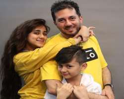 His father and his younger brother are also featured on her social media channels.